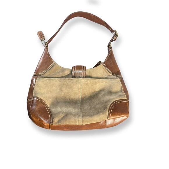 Coach - Suede and leather multi-color purse - Picture 4 of 8